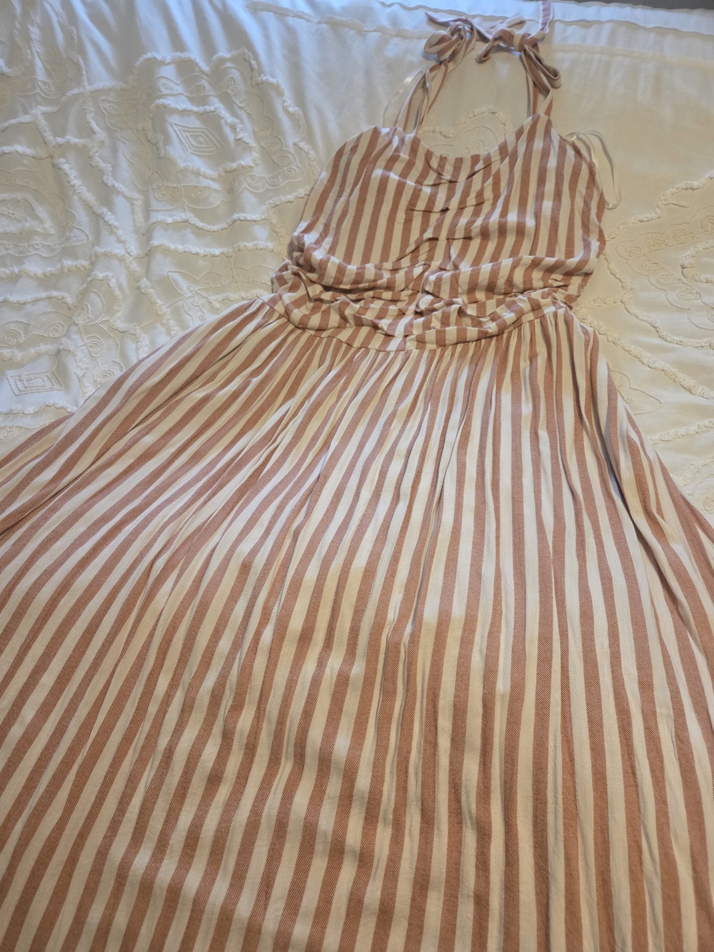 Torrid Orange & Cream Tea Length Dreas